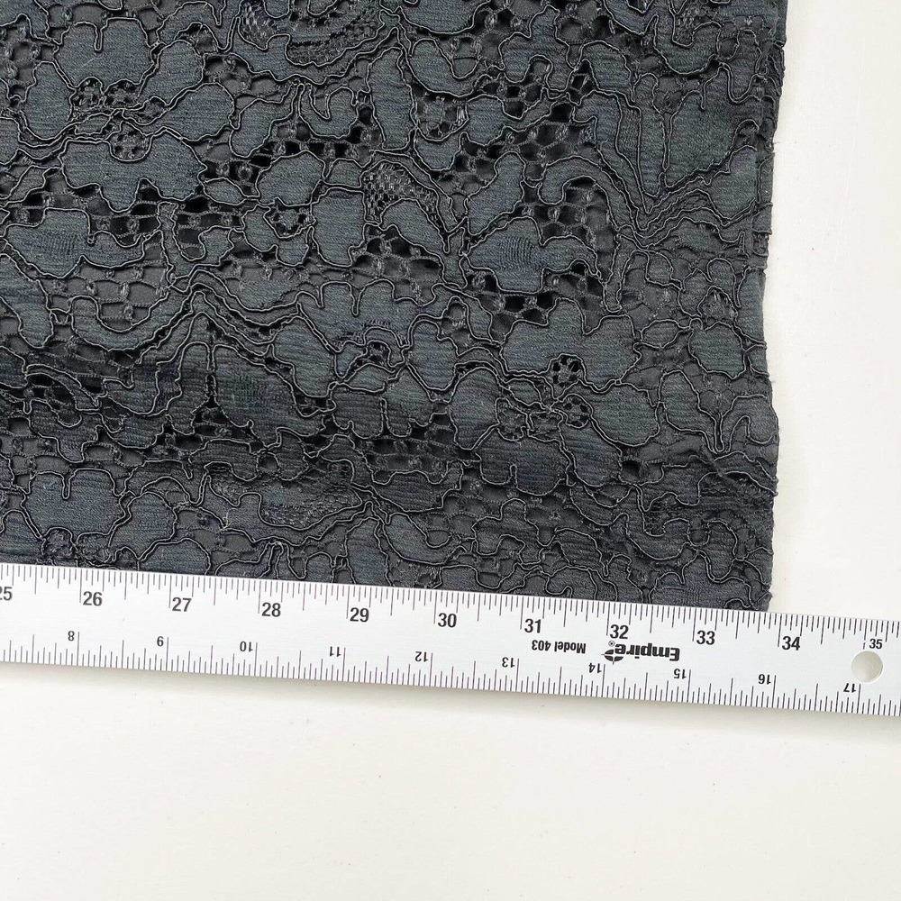SB by Sachin & Babi Lace Wide-Leg‎ Pants Black Size 8 High Rise Side Zip Lined - Picture 9 of 10
